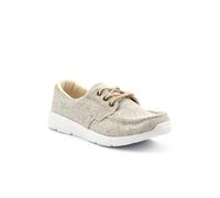 Ladies' Lace-Up Moccasins - Beige Size 7