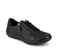 Pavers Womens Lace-Up Trainers Black-Black Size 4
