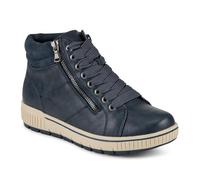 Pavers Womens Lace Up Trainers With Side Zip Navy Size 6