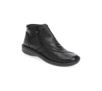 Pavers Ladies Elegant Leather Ankle Boots in Black with Secure Zip Closure and Comfortable Insole - Durable Quality Shoes - Size UK 7 / EU 40