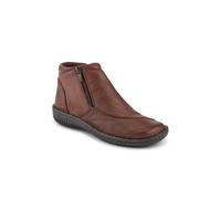 Pavers Ladies Elegant Leather Ankle Boots in Chocolate with Secure Zip Closure and Comfortable Insole - Durable Quality Shoes - Size UK 6 / EU 39