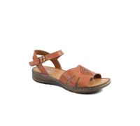 Pavers Leather Buckle Fasten Casual Sandals - Tan Size 7