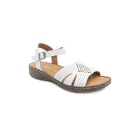 Pavers Leather Buckle Fasten Casual Sandals - White Size 8