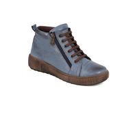Pavers Women's Leather Lace-Up Boots in Blue | Size: 8
