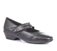 Pavers Women's Leather Mary Janes in Black | Size: 8 Pavers Black 8