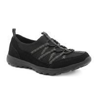Pavers Womens Leather Memory Foam Slip On Trainers Black Size 4