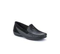 Pavers Leather Moccasins - Black Size 6