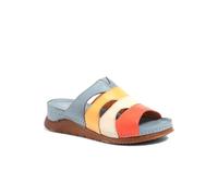 Pavers Women's Leather Mule Sandals in Blue | Size: 6 Pavers Blue 6