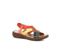 Pavers Ladies Leather Slingback Luxurious Sandals in Multi - Elegant Slip-On Design with Cushioned Comfort and Stretch-Fit Strap - Size UK 5 / EU 38