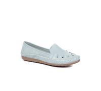 Pavers Women's Leather Slip-On Pumps in Pale Blue | Size: 6 Pavers Pale Blue 6