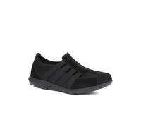 Pavers Women's Breathable Mesh Fashion Trainers in Black - Zip Fastening and Stretchy Strap - Perfect for Light Activities and Walking - UK 5 / EU 38