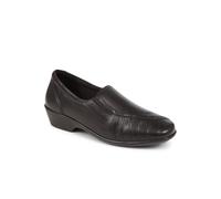 Pavers Ladies Slip-On Shoes in Black - Wider D/E Fit, Comfort & Style Focus - Handcrafted Elegance - Quality Materials - Size 9
