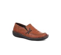 Pavers Women's Leather Slip On Shoes in Tan | Size: 9