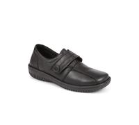 Leather Touch-Fastening Shoes - Black Size 5