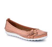 Pavers Womens Lightweight Leather Pumps Rose Size 6