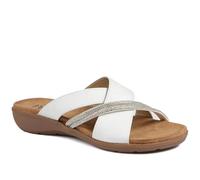 Pavers Lightweight Slip On Mule Sandals - White Size 3