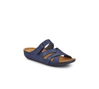 Pavers Lightweight Touch Fasten Mules - Navy Size 7