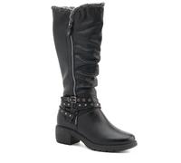Pavers Long Slouch Boots - Black Size 5
