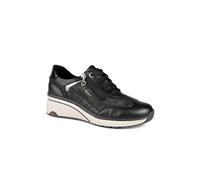 Pavers Women's Relife Wedge Heel Zip & Lace Trainers in Black | Size: 8