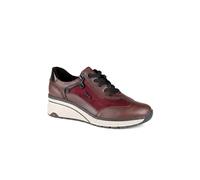 Pavers Women's Relife Wedge Heel Zip & Lace Trainers in Burgundy | Size: 7