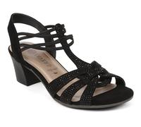 Pavers Womens Slip-On Block-Heeled Sandals Black Size 2