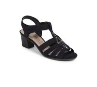 Pavers Women's Slip-On Block Heeled Sandals in Navy | Size: 6 Pavers Navy 6