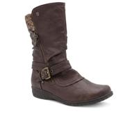 Pavers Womens Slouch Calf Boots Chocolate Size 5 | Autumn Winter Collection | Slouch Boot | Zip | Block | Fur Lining