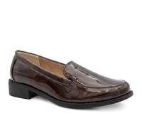 Pavers Womens Smart Block Heel Moccasins Pewter Size 6