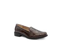 Pavers Womens Smart Block Heel Moccasins Pewter Size 5