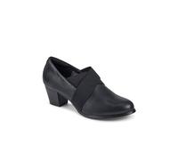 Pavers Women's Smart Elasticated Block Heel Shoes in Black | Size: 4
