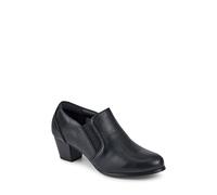Pavers Smart Elasticated-Fit Heeled Shoes - Black Size 5