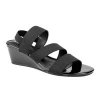 Pavers Womens Smart Elasticated Fit Sandals Black Size 6
