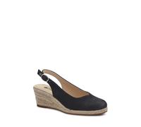 Pavers Smart Slingback Espadrilles - Black Size 5