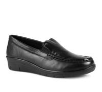 Pavers Womens Smart Wedge Heel Moccasins | Autumn Winter Collection | Loafer/Moccasin Shoe | Slip On