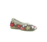 Pavers Women's Soft Floral Full Slippers in Grey | Size: 8 Pavers Grey 8