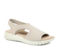 Pavers Stretch Comfort Sandals with Cushioned Insole - Beige Size 6