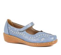 Pavers Women's Touch-Fasten Mary Janes Shoe in Blue | Size: 5