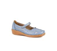 Pavers Touch-Fasten Mary Janes - Denim Size 5