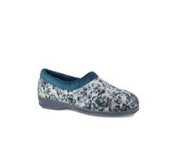 Pavers Warm Lined Faux Fur Slippers - Navy Size 9