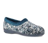 Pavers Warm Lined Faux Fur Slippers - Navy Size 3