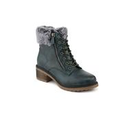 Pavers Women's Warm Lined Zip Up Casual Boots in Green | Size: 6 Pavers Green 6