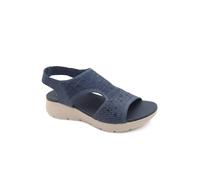 Pavers Women's Wedge Heel Elasticated Fit Sandals in Navy | Size: 5 Pavers Navy 5