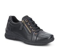 Wide Fit Casual Bungee Lace Shoes - Black Size 6