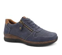 Pavers Womens Wide Fit Casual Zip & Lace Shoes Navy Size 3