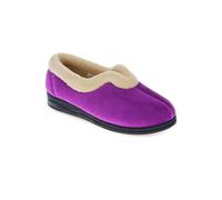 Pavers Women's Wide Fit Cosy Antibacterial Full Slippers in Purple | Size: 5 Pavers Purple 5