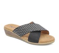 Pavers Womens Wide Fit Cross Strap Mule Sandals | Spring Summer Collection | Wedge Sandal | Slip On | Lightweight
