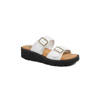 Pavers Women's Wide Fit Cushioned Buckled Sandals in White | Size: 5 Pavers White 5