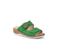 Pavers Wide Fit Dual-Fasten Mules - Green Size 5