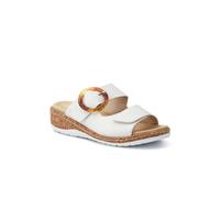 Wide-Fit Dual-Fasten Mules Pavers White 5