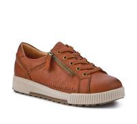 Pavers Womens Wide Fit Dual Fasten Trainers Brown Size 6